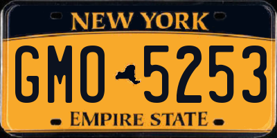 NY license plate GMO5253