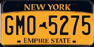NY license plate GMO5275