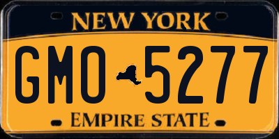 NY license plate GMO5277