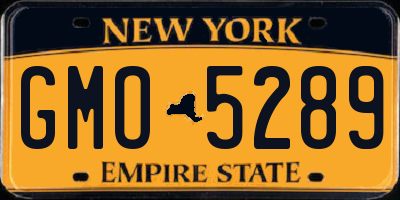 NY license plate GMO5289