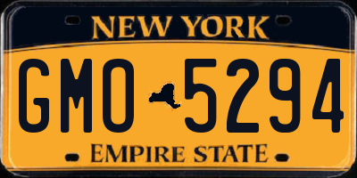 NY license plate GMO5294