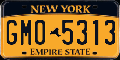 NY license plate GMO5313