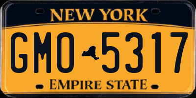 NY license plate GMO5317