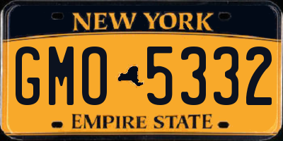 NY license plate GMO5332