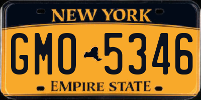 NY license plate GMO5346