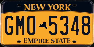 NY license plate GMO5348