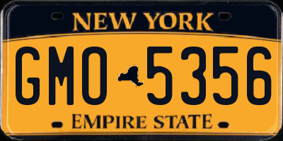 NY license plate GMO5356