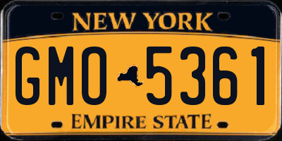 NY license plate GMO5361