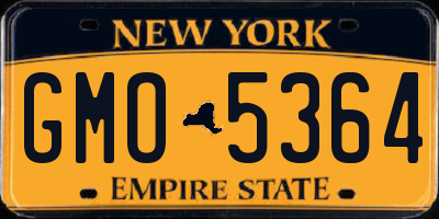NY license plate GMO5364