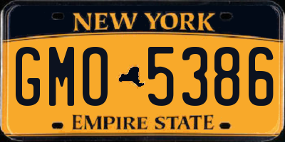 NY license plate GMO5386