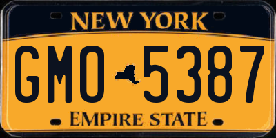 NY license plate GMO5387