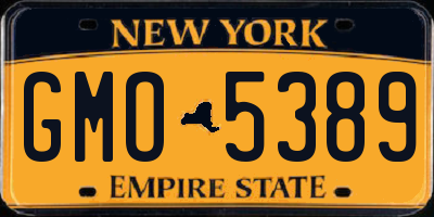 NY license plate GMO5389