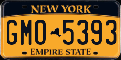 NY license plate GMO5393