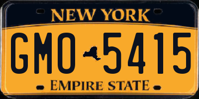 NY license plate GMO5415