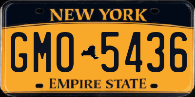 NY license plate GMO5436