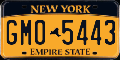 NY license plate GMO5443