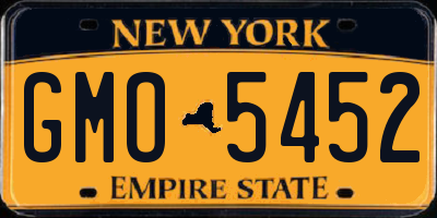 NY license plate GMO5452