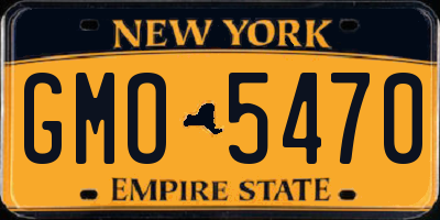 NY license plate GMO5470
