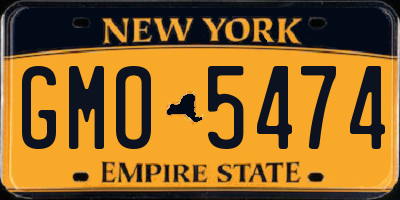 NY license plate GMO5474