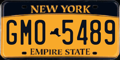 NY license plate GMO5489