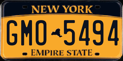 NY license plate GMO5494