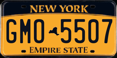 NY license plate GMO5507