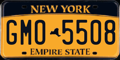 NY license plate GMO5508
