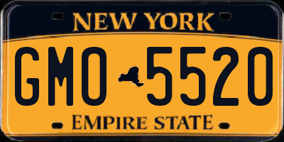 NY license plate GMO5520