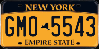 NY license plate GMO5543