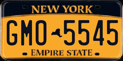 NY license plate GMO5545