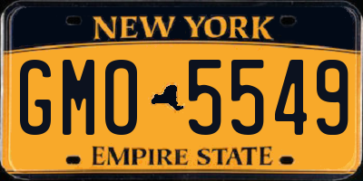 NY license plate GMO5549