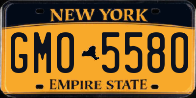 NY license plate GMO5580