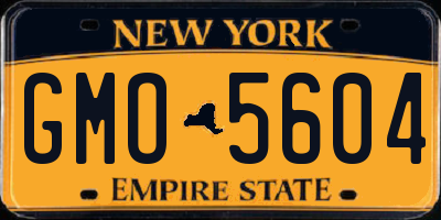 NY license plate GMO5604