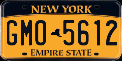 NY license plate GMO5612