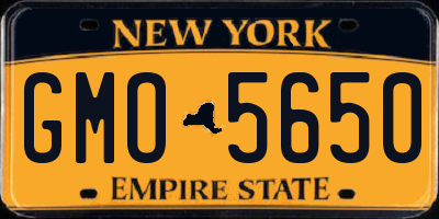 NY license plate GMO5650