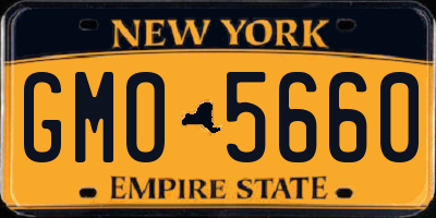 NY license plate GMO5660