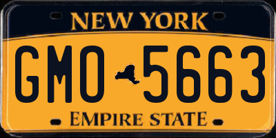 NY license plate GMO5663