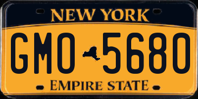 NY license plate GMO5680