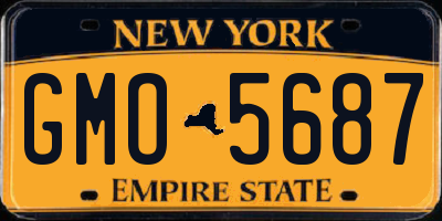 NY license plate GMO5687