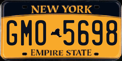 NY license plate GMO5698