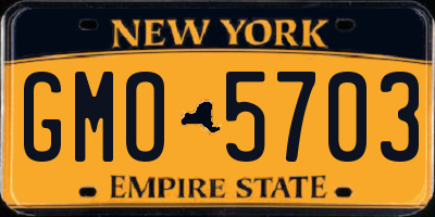 NY license plate GMO5703
