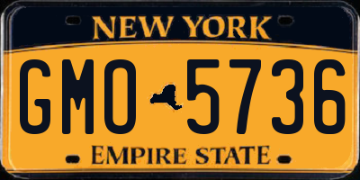 NY license plate GMO5736