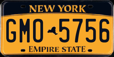NY license plate GMO5756