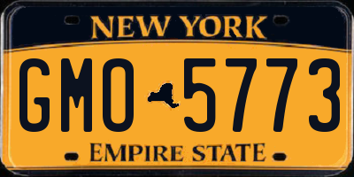 NY license plate GMO5773