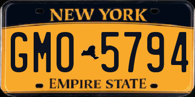NY license plate GMO5794