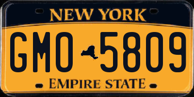 NY license plate GMO5809
