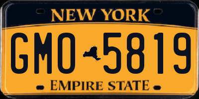 NY license plate GMO5819