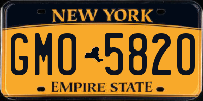 NY license plate GMO5820