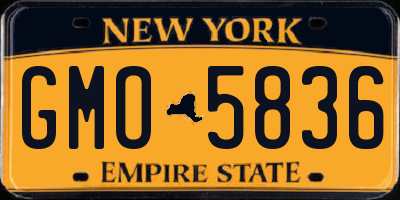 NY license plate GMO5836