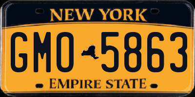 NY license plate GMO5863